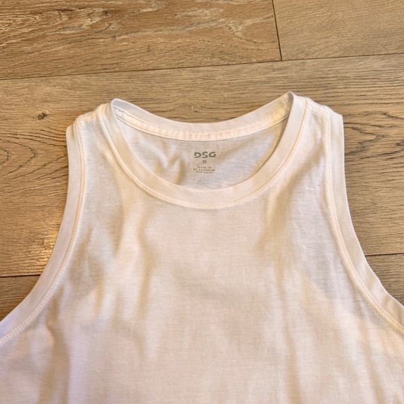 DSG Womens White Racerback Athletic Tank Top Size Small S Workout - Picture 3 of 4